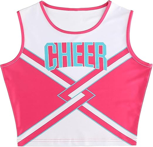 Ensemble d'uniformes de cheerleading personnalisés en polyester/coton de qualité supérieure avec strass pour filles et femmes, idéal pour les équipes de compétition professionnelles - Product Image 6