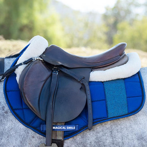 Almohadillas para Silla de Montar de Alta Calidad, Línea Clásica, Azul Brillante, Almohadilla para Silla de Montar de Salto, Gran Calidad - Product Image 6