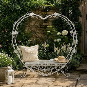 Luxury Classic European Wrought Iron 2-Seater <b>Garden</b> <b>Set</b> Hand Forged Artistic Seating Powder Coated Outdoor Park Bench - Product Image 2