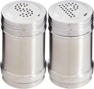 <b>High</b> Quality 2 Oz Stainless Steel Salt and Pepper Shaker Set Refillable Metal Spice Jars with S & P Caps for <b>Kitchen</b> & <b>Table</b> Use - Product Image 1