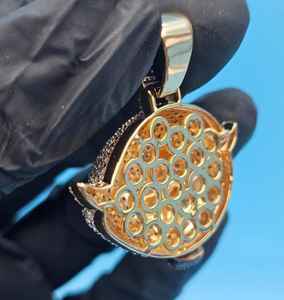 Colgante de Plata 925 con diseño de Mario Boo o Fantasma Travieso, estilo Iced Out, Joyería Hip Hop para Raperos, con Moissanita VVS - Product Image 5