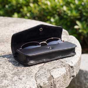 Genuine Leather <b>Glasses</b> Pouch Soft Cowhide Spectacles <b>Case</b> Luxury Handmade Slim Sunglasses Cover Travel Bag LGC-0013 - Product Image 5