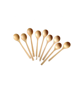 Ensemble de 7 ustensiles de cuisine en bois de frêne rustique naturel et noyer noir africain, écologiques, mini-cuillères en forme de cœur - Product Image 4