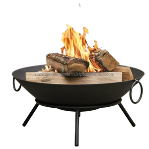 Bonfire Pit with Stand | Portable <b>Fire</b> Pit for Home and Garden | Angithi for Winter | Iron Bonfire Bowl for <b>Camping</b> - Product Image 1