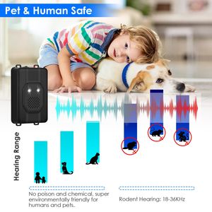 Confezione da 2 Repellenti Ultrasonici per Roditori da Sottocofano con Luce Stroboscopica per Interni, Strumento per il Controllo dei Roditori e la Pulizia dell'Auto con 3 Potenze - Product Image 2