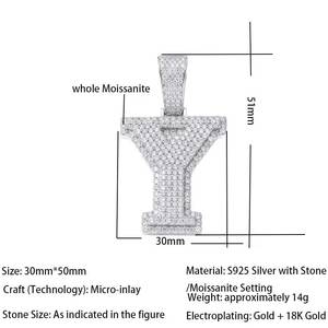 925 Sterling Silver Moissanite Letter Y Pendant Ivy Chain Necklace Initial Charm Jewelry Gift <b>Box</b> - Product Image 2