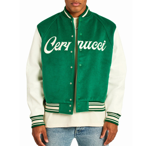 Chaqueta Varsity Personalizada para Hombre, Mangas de Cuero, Cuerpo de Lana, Bordado, Parches, Estilo Urbano, Chaqueta Bomber, Abrigo Varsity de Alta Calidad - Product Image 1