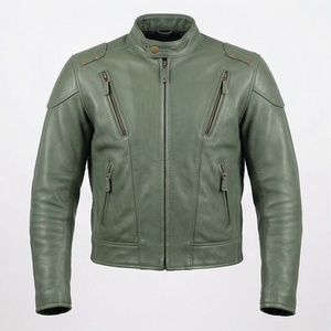 Veste en cuir de motard NAI-0498A, veste de mode, vêtement de protection pour la conduite à moto, vêtement d'extérieur ventilé, couleur personnalisée - Product Image 1
