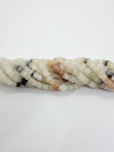 Perles de pierre de lune multicolores en forme de pneu Heishi, 4-5 mm, brin de 16 pouces, fabricant, fournisseur, vente en gros, perles pour la fabrication de bijoux - Product Image 3