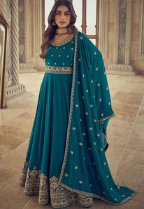 Robe de réception Bollywood, dernière collection, tenue indienne pakistanaise pour femmes, robe prête-à-porter exclusive, vêtement ethnique, 80143 - Product Image 1