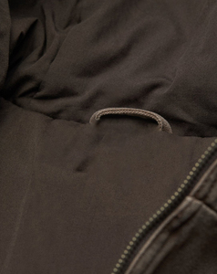 Veste matelassée à capuche marron pour homme, coupe décontractée, fermeture éclair intégrale, coupe-vent, épaisse, chaude et respirante pour l'hiver, taille XL, faible MOQ - Product Image 3