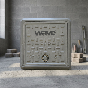 Couvercle de manhole carré en composite FRP Wave 12x12, capacité de charge 5-T - Product Image 4