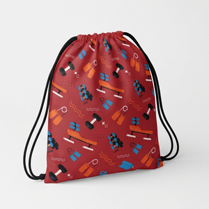Sac de sport personnalisé à cordon de serrage, vente en gros, sac à dos de voyage et scolaire imprimé sur mesure, fabricant de sacs à cordon de serrage - Product Image 2