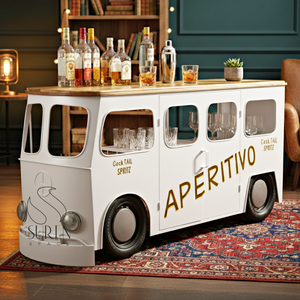 Mueble Bar Industrial Ecológico Único de Hierro para Sala de Estar - Product Image 1