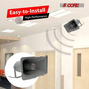 Altoparlante sirena esterna 35W RMS megafono Driver clacson altoparlante ad alta potenza PA clacson - Product Image 6