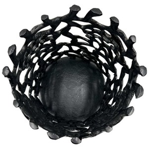 Handmade <b>Candle</b> Stand With <b>Nest</b> Design Black Metal Home Decoration - Product Image 6