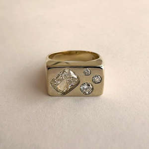 IGI/GIA Lab Grown Cut Diamond Vintage 14K Anillo de boda/compromiso amarillo Unisex Oro blanco fino para fiesta de aniversario-Worthy - Product Image 3