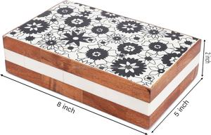 ตกแต่งเรซิ่นหัตถกรรมกล่องเก็บพิมพ์เครื่องประดับสําหรับโต๊ะเครื่องแป้ง Elegant สไตล์ประดิษฐ์ตกแต่งบ้านหรือสํานักงาน - Product Image 4