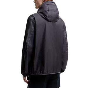 Top Trendy Premium Men Hooded Windbreaker Jacket Lightweight Nylon Water Repellent Custom Outdoor Casual Windproof Sports Jacket - Product Image 2