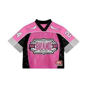 Maillot de football rétro personnalisé sur mesure, style streetwear, coupe oversize, en maille polyester, pour le football américain - Product Image 3