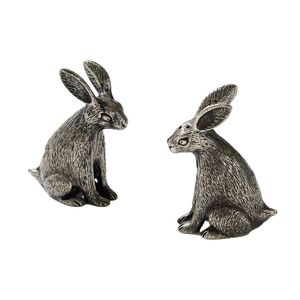 Figurine de lapin en aluminium, sculpture décorative de la faune, œuvre d'art en métal, parfaite pour les environnements contemporains. - Product Image 6