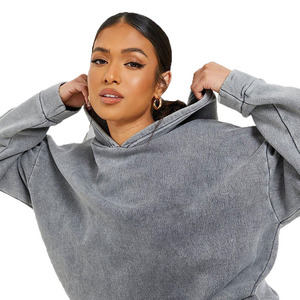 Survêtements décontractés pour femmes en polaire d'hiver personnalisés, à capuche, manches longues, surdimensionnés, légers, style streetwear, en coton et polyester - Product Image 6