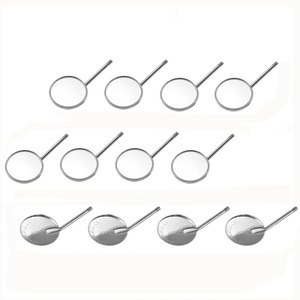 INSTRUMENTS CHIRURGICAUX BAFA BSI-MM-204 12 pièces/boîte Miroirs dentaires en acier inoxydable avec surface avant revêtue de rhodium noir pour diagnostic - Product Image 3
