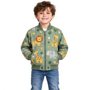 EAZWEARS Chaqueta Bomber para Niños, Producción de Prendas Personalizadas, Venta al Por Mayor a Nivel Mundial, Suministro de Ropa de Marca Privada Flexible - Product Image 4
