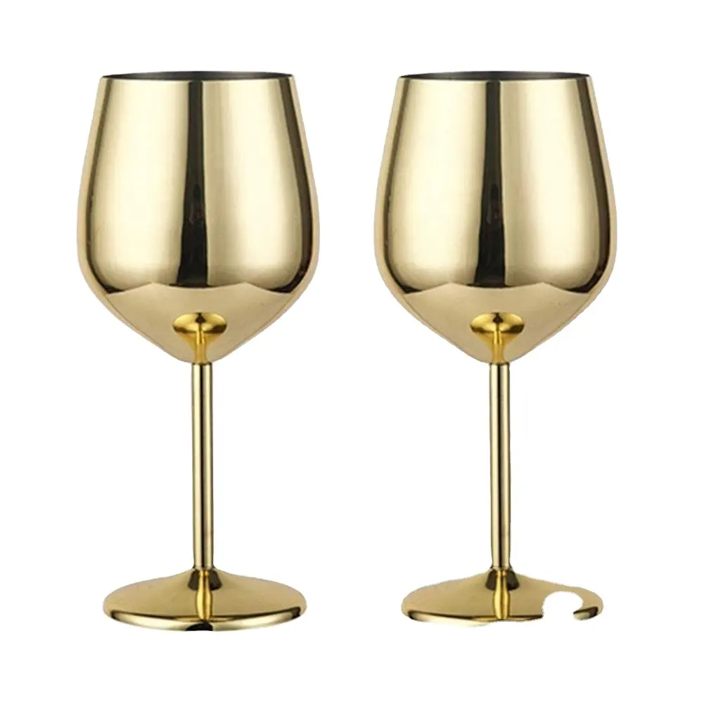 Wholesale price Top Quality stainless steel wine glass for drinking in wedding party stemmed stainless steel wine glasses