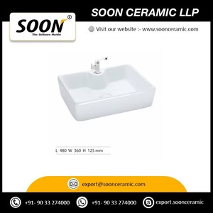 <b>Wall</b>-<b>Mounted</b> Rectangular Ceramic Bathroom Sink Chrome Glossy Finish Single Hole Faucet Minimalist Design 30-35cm Drainer - Product Image 4