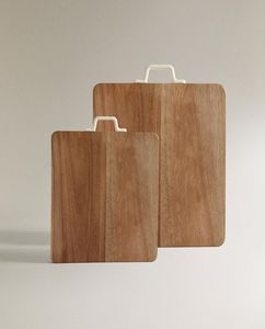 Tabla de cortar ecológica H a CRAFT de mango, teca y bambú con soporte para cuchillos, apta para lavavajillas, para uso en la cocina. - Product Image 3