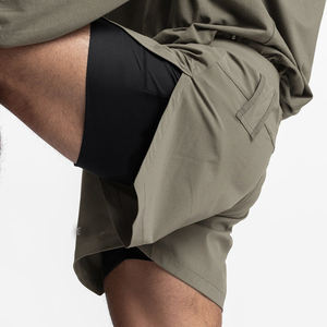 Workout Joggers Shorts for Men Fitness Quick Dry Breathable Training Double <b>Layer</b> Shorts With Pocket Compression Gym Shorts - Product Image 2