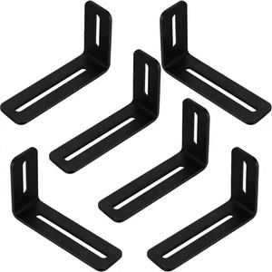 Support d'étagère en métal à fente noire en forme de L réglable à 90 degrés de la marque <span class=keywords><strong>SKYD</strong></span> - Product Image 1