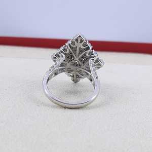 Bague de fiançailles et de mariage pour femme en argent sterling 925 avec diamant naturel blanc et brun taille ronde de 2,11 carats – Vente en gros - Product Image 3