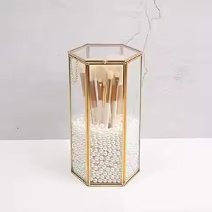 Home Decor Metal & Glass Jewelry Box Elegant Keepsake <b>Storage</b> Case for Rings Earrings Necklace Bracelet <b>Dressing</b> <b>Table</b> - Product Image 6