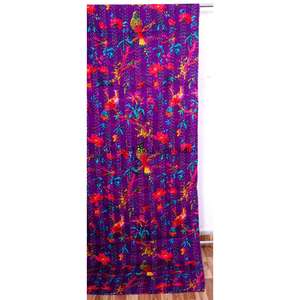 Colcha Kantha de algodón 100% orgánico, hecha a mano, estampada, reversible, vintage, ecológica, para todas las estaciones, tamaño doble, de alta calidad. - Product Image 3