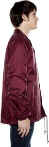 Men's Red Windproof <b>Coach</b> Jacket Casual Turn-down Collar Button Front Polyester Shell Spring Outerwear - Product Image 6