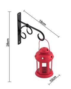 Lámpara Decorativa de Pared con Forma de Estrella, Farol Metálico para Interiores/Exteriores, Juego de 2 Portavelas Decorativos para Velas de Té, Decoración Festiva - Product Image 4