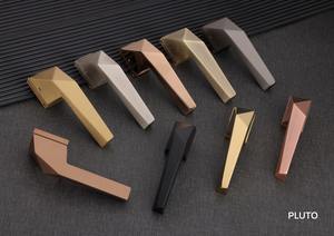 Ensemble de poignées de porte en alliage d'aluminium moderne pour meubles d'intérieur résidentiels et quincaillerie de bureau, design minimaliste durable - Product Image 2