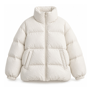 Women's Oversized White Puffer Jacket Winter Warm High Neck Quilted <b>Bubble</b> <b>Coat</b> Custom Logo OEM Wholesale Fashion Outerwear - Product Image 2