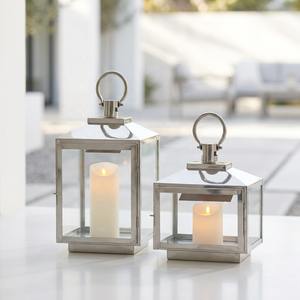 ผู้ผลิตโคมไฟเทียนสแตนเลสแบบกำหนดขนาดได้สำหรับตกแต่งบ้านและระเบียง - Product Image 1