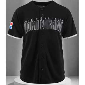 Camiseta de Béisbol de Doble Tejido de Alta Calidad, con Botones, Personalizable con Logotipo Bordado, Uniforme Profesional para Equipos de Béisbol - Product Image 1