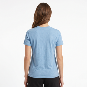 Camisetas de Mujer al por Mayor, Camisetas de Algodón Lisas, Camisetas con Estampado Personalizado, Camisetas de Manga Corta con Cuello en V para Damas - Product Image 2