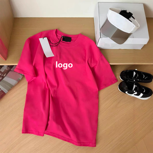 R Fashion Camisetas con cuello en U para mujer, camisetas holgadas de manga corta, blusa informal de verano - Product Image 5