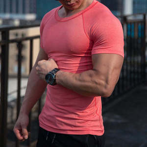 Camiseta de Compresión de Secado Rápido para Hombre, Poliéster y Elastano, Camiseta Deportiva de Manga Corta para Entrenamiento - Product Image 6