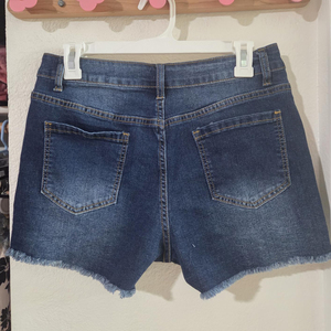 Cuffed Hem Distressed Denim Shorts Women Rolled Edge High <b>Waist</b> Ripped Raw Cut Summer Casual <b>Jean</b> Bottoms - Product Image 5