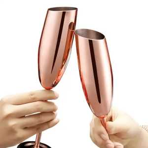 Verre à vin en acier inoxydable poli miroir, fait main, moderne, pour mariage, 3 tailles, calice argenté brillant, incassable, pour cocktail, vente en gros - Product Image 3