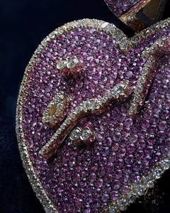 Colgante de Moissanita en Forma de Corazón, Estilo Hip Hop, Chapado en Oro de 18K, Plata 925, Diseño Islámico con Microincrustaciones - Product Image 6