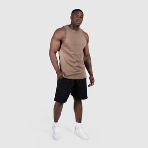 Nouveau T-shirt sans manches pour homme style urbain été 2026, couleur unie, personnalisation des empiècements, 100 % coton - Product Image 6