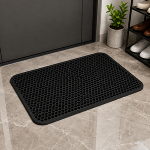Tapis de porte en caoutchouc moderne très résistant 80x120cm, antidérapant, lavable, imperméable, avec drainage pour la maison, le bureau, l'hôtel, l'entrée - Product Image 3